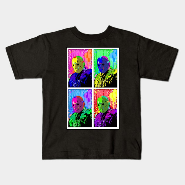 Psychadelic Voorhees Full Kids T-Shirt by crowjandesigns